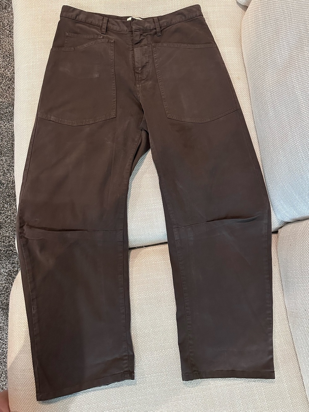Nili Lotan Brown Shon Cotton Pant